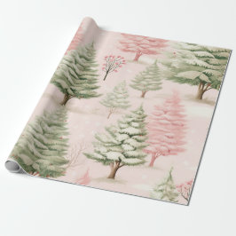 roze Kerstmis Cadeaupapier