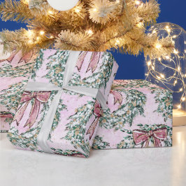 Roze kerstmis cadeaupapier