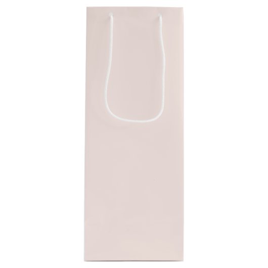 Roze Kerstmis Effen Kleur Wijn Cadeautas (Voorkant)