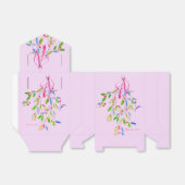 Roze Kerstmis Favor Box met Mistletoe Bedankdoosjes (Uitgevouwen)
