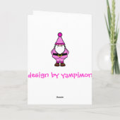 Roze Kerstmis Feestdagen Kaart (Achterkant)