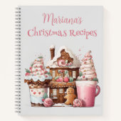 Roze Kerstmis Gingerbread Recept Boek (Voorkant)