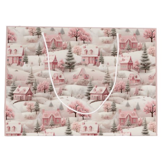  roze Kerstmis Groot Cadeauzakje (Achterkant)