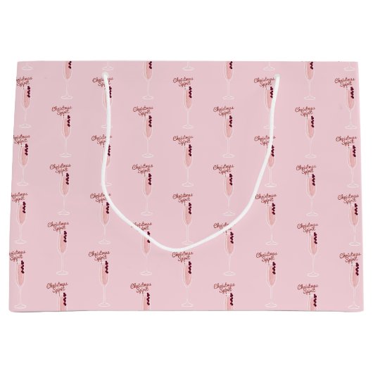 Roze kerstmis groot cadeauzakje (Voorkant)