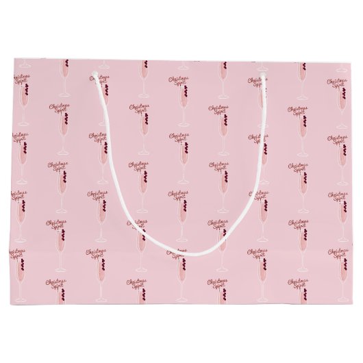 Roze kerstmis groot cadeauzakje (Achterkant)