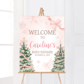 Roze Kerstmis Het is koud buiten Welkom Poster