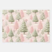  roze Kerstmis Inpakpapier Vel (Voorkant 2)
