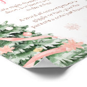 Roze Kerstmis is koud buiten late night luiers Poster (Hoek)