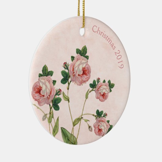  roze kerstmis keramisch ornament (Rechts)