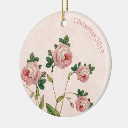  roze kerstmis keramisch ornament (Links)