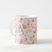 Roze Kerstmis  Koffiemok (Voorkant links)