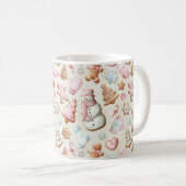 Roze Kerstmis  Koffiemok (Voorkant rechts)