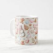 Roze Kerstmis  Koffiemok (Voorkant links)