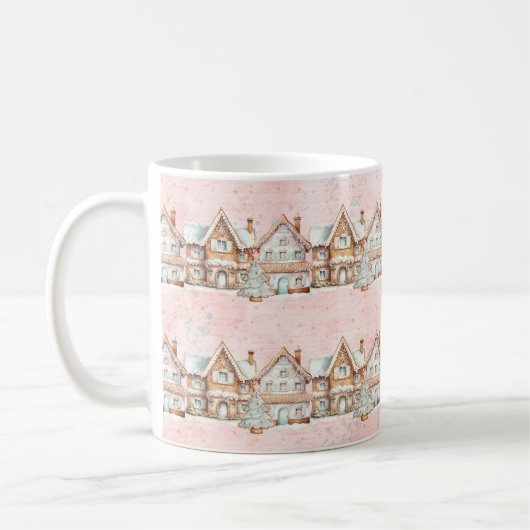 Roze Kerstmis Koffiemok (Links)