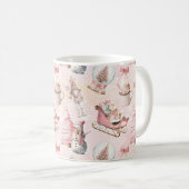 Roze Kerstmis Koffiemok (Voorkant rechts)