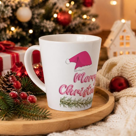 Roze Kerstmis Latte Mok