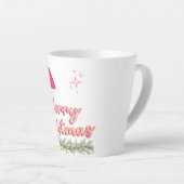 Roze Kerstmis Latte Mok (Rechterhoek)