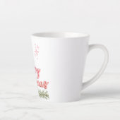 Roze Kerstmis Latte Mok (Rechts)