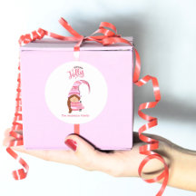 Roze Kerstmis Meisje Gnome Met Vlecht Haar Jolly