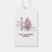 Roze kerstmis met de Nutnesskraker Cadeaulabel (Voorkant)