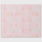 Roze kerstmis met de Nutnesskraker Cadeaupapier (Vlak)