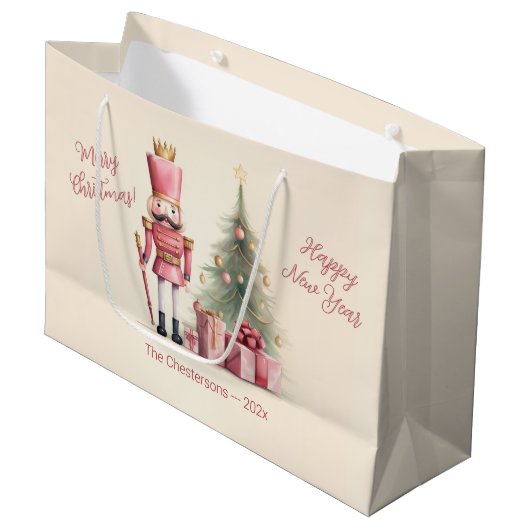 Roze kerstmis met de Nutnesskraker Groot Cadeauzakje (Voorkant Gekanteld)