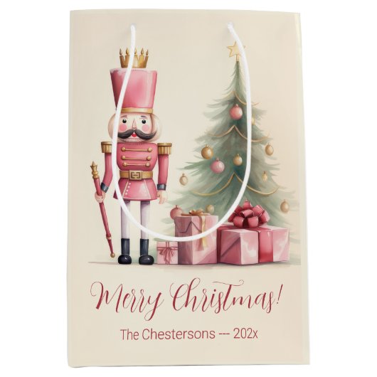 Roze kerstmis met de Nutnesskraker Medium Cadeauzakje (Voorkant)