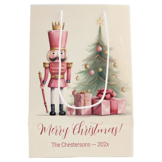 Roze kerstmis met de Nutnesskraker Medium Cadeauzakje (Achterkant)