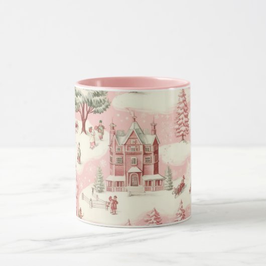 roze Kerstmis Mok (Midden)