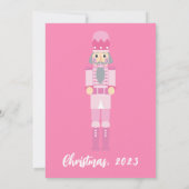 ROZE KERSTMIS NOTENKRAKER FEESTVAKANTIE KAART (Achterkant)