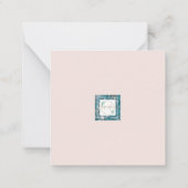  roze Kerstmis Notitiekaartje (Achterkant)