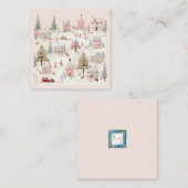  roze Kerstmis Notitiekaartje (Voorkant / Achterkant)