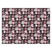 Roze Kerstmis Ornament Patroon 02 Tafelkleed (Voorkant (Horizontaal))
