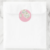  roze Kerstmis Ronde Sticker (Tas)
