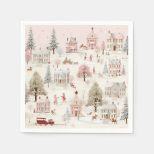 roze Kerstmis Servet