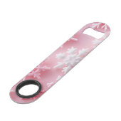 Roze Kerstmis Sneeuwvlok Speed Flessenopener (Voorkant Gekanteld)