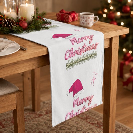 Roze Kerstmis Tafelloper
