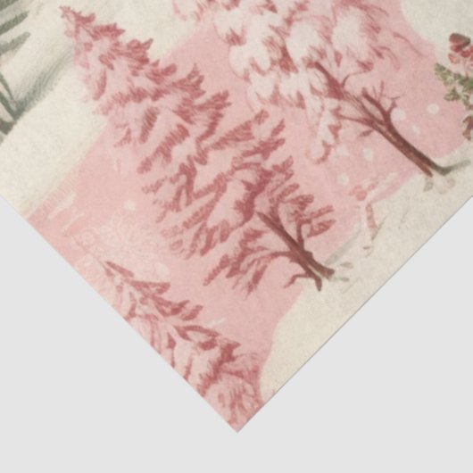  roze Kerstmis Tissuepapier (Detail)