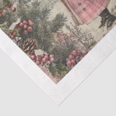 roze Kerstmis Tissuepapier (Detail)