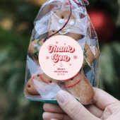 Roze Kerstmis Verjaardagsfeestje Ronde Sticker