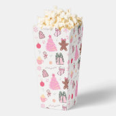 Roze Kerstmispatroon Bedankdoosjes (Popped)