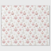 Roze Kerstmispatroon Cadeaupapier (Vlak)