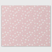 Roze Kerstmispatroon Cadeaupapier (Vlak)