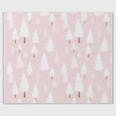 Roze Kerstmispatroon Cadeaupapier (Vlak)