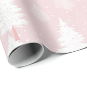 Roze Kerstmispatroon Cadeaupapier (Rol Hoek)