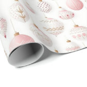 Roze Kerstmispatroon Cadeaupapier (Rol Hoek)