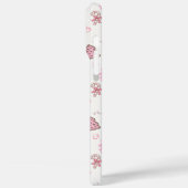 Roze Kerstmispatroon Case-Mate iPhone Case (Achterkant / Links)