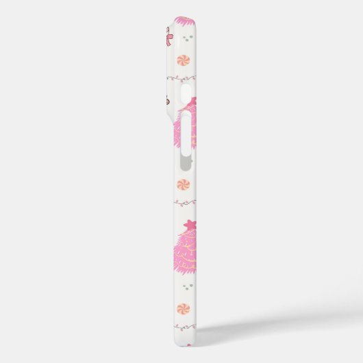 Roze Kerstmispatroon Case-Mate iPhone Case (Achterkant / Links)