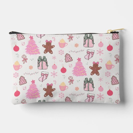 Roze Kerstmispatroon Etui (Achterkant)