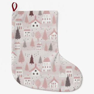 Roze Kerstmispatroon Grote Kerstsok